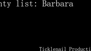 Tickle Nail – Naughty list Barbara gets tickled