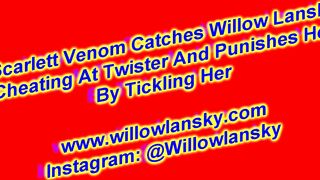 Willowlansky – Scarlett Venom Catches Me Cheating At Twister And Punishes Me By Tickling Me