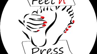 Feet’n’Press – Eleinked facedown feet tickling (Fishnet socks to bare soles)