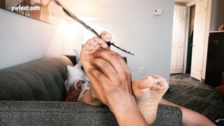 Perfect Wife Feet – Amanda’s Feet Tickled with Fingers and a Feather